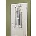 Household Essentials 144222 Over The Door Small Ironing Board with Iron Holder, Natural Cotton Cover Silver