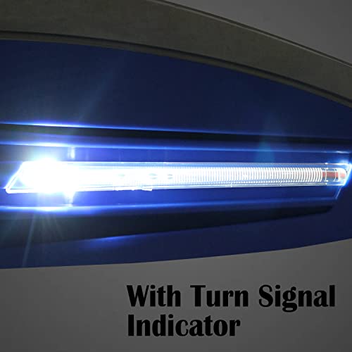 Image of AllExtreme EXTP41B 7 /8 inch 22mm Bike Hand Guard with LED Light Turn Signal Indicator Universal Handle Protector Shield Handlebar Protection Gear Extra Durable (Blue)