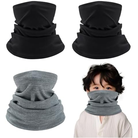 SKHAOVS Kids Winter Neck Warmer 3 Pack Cover