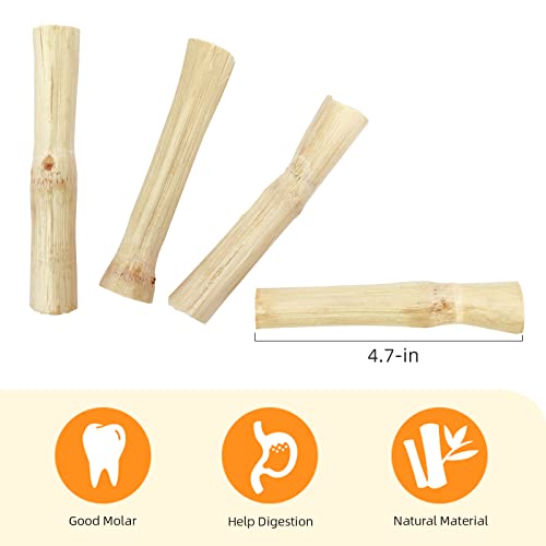 Niteangel Natural Timothy Hay Sticks, Timothy Molar Rod for Rabbits Chinchilla, Guinea Pigs and Other Small Animals (Sweet Bamboo) - Image 3