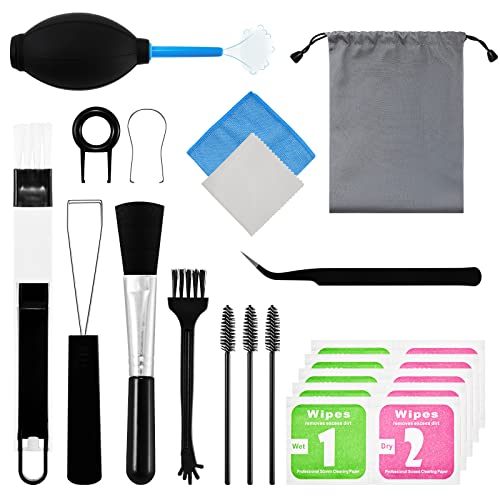 13 en 1 Kit Nettoyage Telephone Portable,Kit Nettoyage Appareil Photo,Kit Nettoyage Ordinateur,Kit de Nettoyage Pour Clavier,Kit de Nettoyage avec lingettes et Brosser Pour Phone,Ordinateur Portable Cover