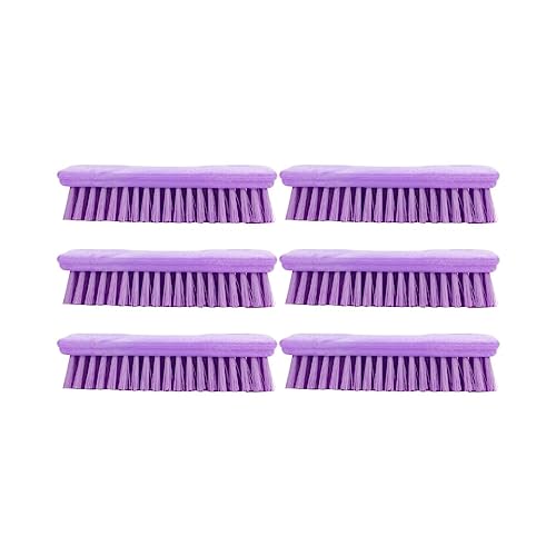 Image of SPARTA 42024EC68 Comfort Grip Plastic Scrub Brush, Hand Brush For Cleaning, 8 Inches, Purple, (Pack of 6)