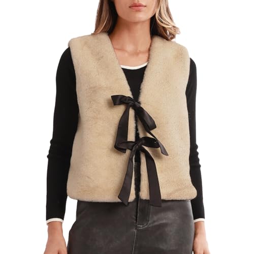 Gilet court en fausse fourrure à nouer la veste d hiver parfaite pour vos sorties en ville