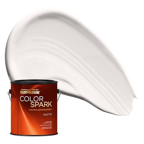 Image of Rust-Oleum Color Spark Interior Paint and Primer in One, Matte, Early Frost, 1 Gallon