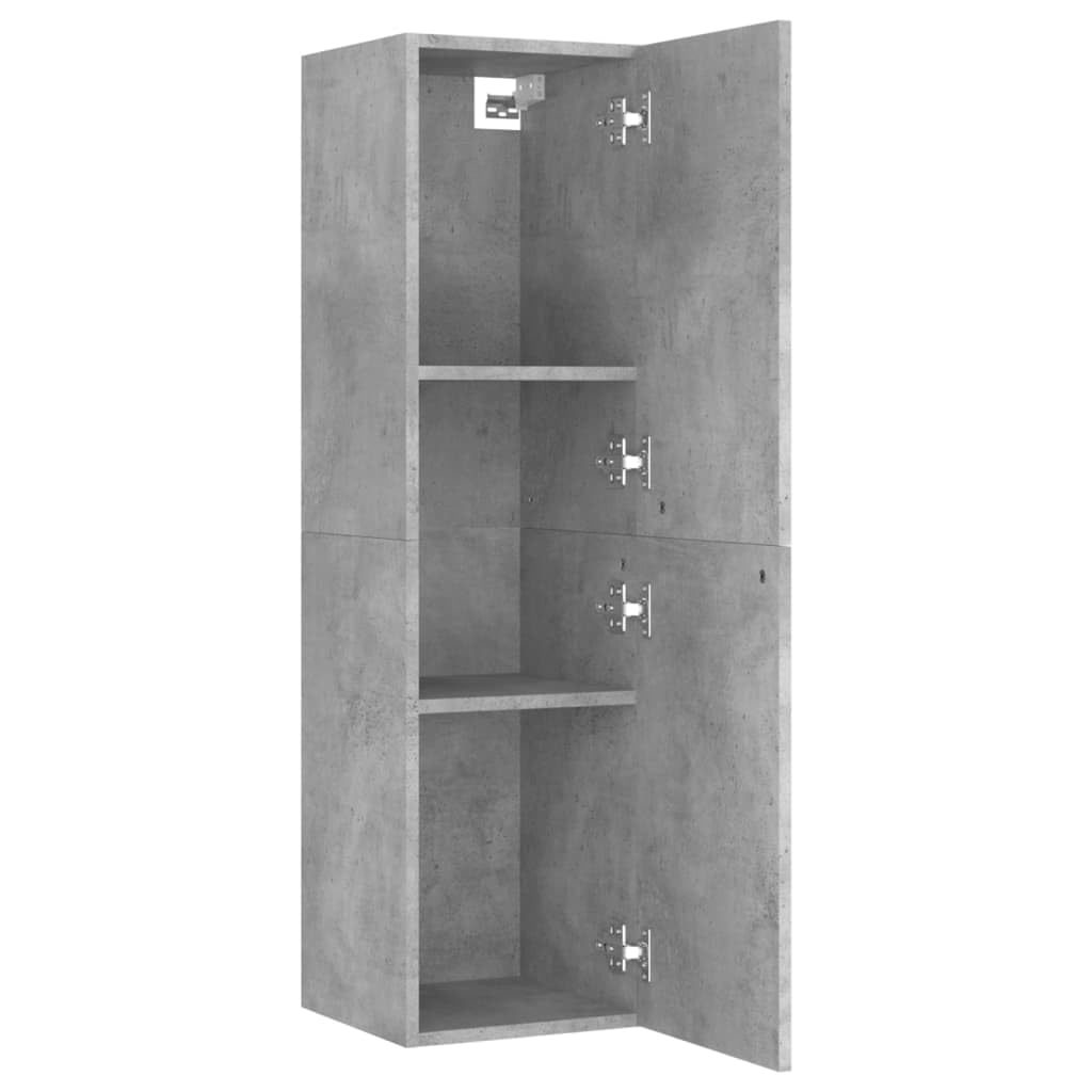 TV-Schrank Betongrau, 30,5x30x110 cm, Holzwerkstoff, Hängend, Modernes Media-Center für Wohnzimmer und Schlafzimmer, Robuste TV-Konsole