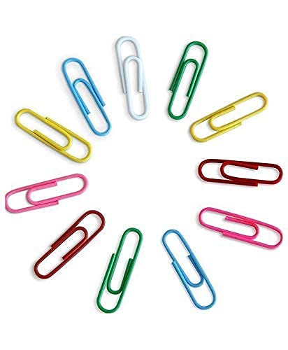 Créneau U Paper Clips - Multi Coloured for Office Home & School - 200 Clips 1