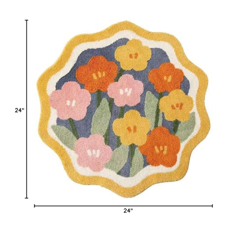 Maksut CARTOON FLOWERS Original Luxury Chenille Cute Bathroom Rug Mat Cartoon Flower Shape,Extra Soft And Absorbent Shaggy Rugs, Machine Wash Dry,Plush Carpet Mats For Tub And Bath Room And Kids' Childrens' Room thumb #2