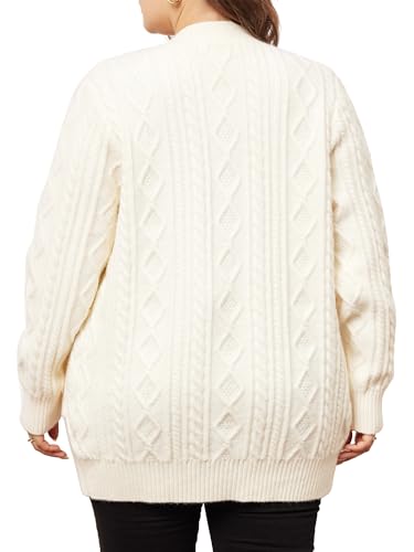 Image of Agnes Orinda Cardigan Sweaters for Women 2025 Plus Size Lightweight Long Sleeve Open Front Sweaters with Pockets