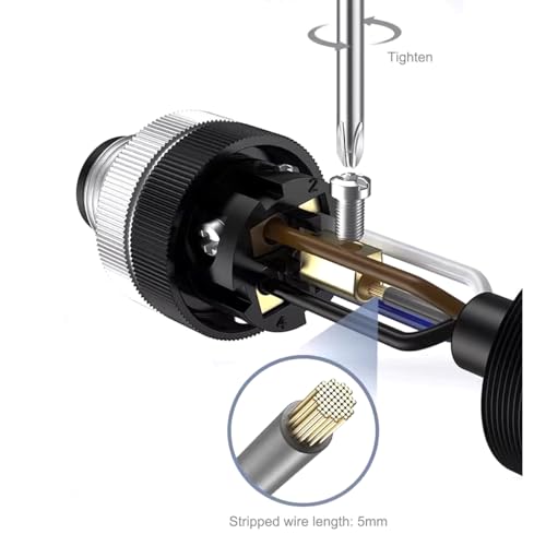 Image of M12 8 Pin Female A Code Sensor Aviation Plug Industrial Circular Connector Waterproof IP67 Right Angle 12mm Connector Plug Cable Adapter