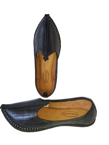 Yash&co. Men's Traditional Ethnic Leather Juttis Mojaris-image-48