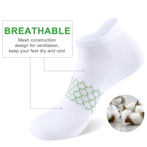 10 Pairs Womens Ankle Socks Cotton Lightweight Athletic Low Cut Socks for Women With Tab3