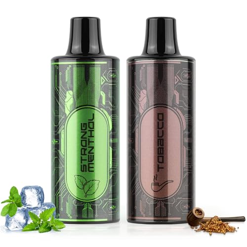 電子タバコ vape 交換用POD 充填済み カートリッジ スーパーメンソール+タバコ風味2個入り べイプ互換カートリッジ 10000回吸引可能 ニコチン0&タール0 爆煙 禁煙 減煙サポート 液漏れ防止 本体含まれない