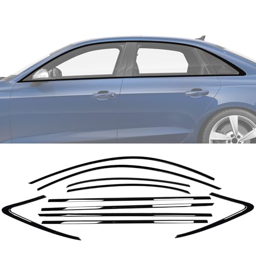 Stainless Steel Window Trim Chrome Delete for Audi A4 S4 Sedan 2020-2025 Black Window Trim Blackout Kit