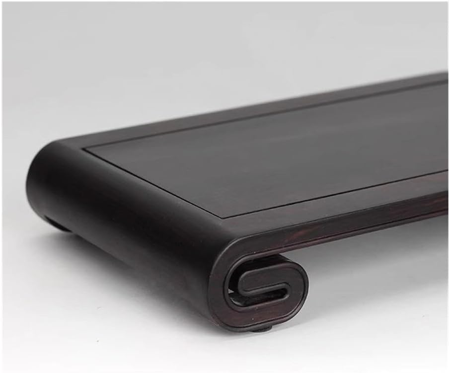 Vase Stand Flowerpot Purple Sandalwood Scroll Pedestal, Vase Bonsai Rectangular Display Base(Small)