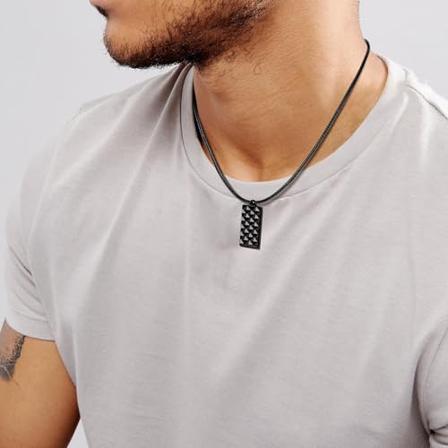 Waterproof Braided Leather Necklace Cord Chain for Men Women, with Sturdy Silver/Black Clasp, 2MM/3MM Flexible Brown/Black Rope Chain for Pendant 16"-30" Length (Send Gift Box)2