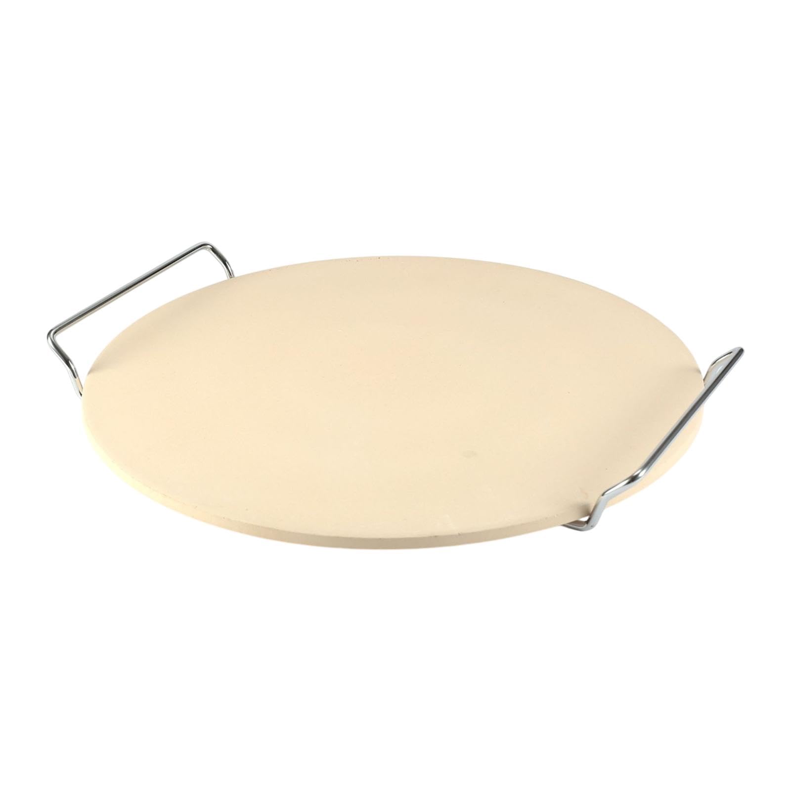 F Fityle Pizza Piedra para Horno con Soporte de Estante Accesorios versátiles versátiles Herramienta de Pizza Cordierite Stone For