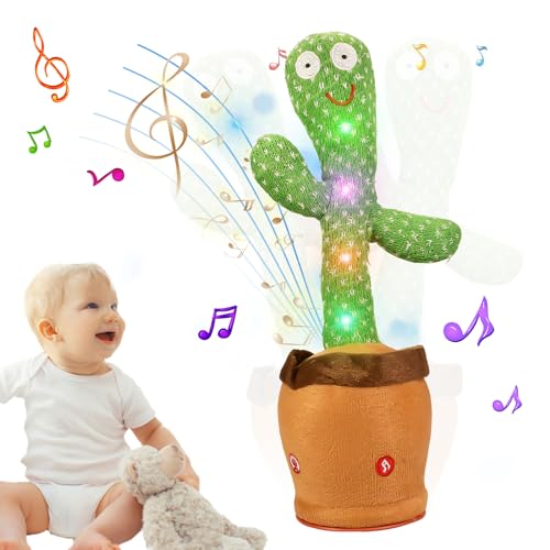 TLYYUKP Dancing Cactus Toy for 1 Year old Boys,Talking Cactus Toys for 2 Year old Girls,Cactus Toys Repeat What You Say,Singing,Dancing,Voice Recording,Baby Toys Age 3 Boys/Girls Birthday