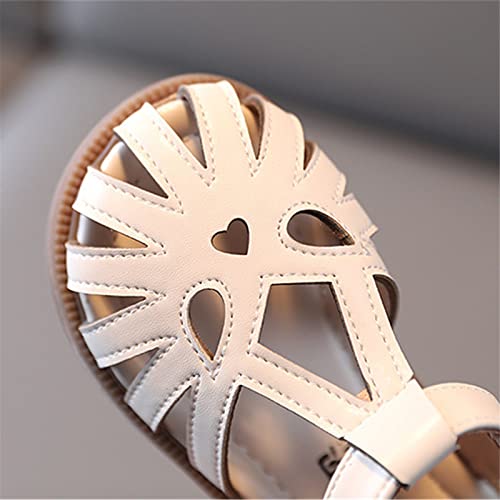 Girls Sandals Half Open Toe Mesh Design Sandals Flat Sandals Summer Dress Shoes for Toddler Little Child Baby Boy Shoes (Pink, 8 Toddler)4