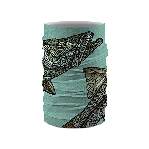 Image of BUFF CoolNet UV Neck Gaiter, UPF 50 Sun Protection, Breathable, Versatile, Quick Dry Face Mask, Fishing Designs, Adult Size