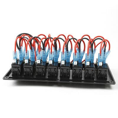 Pannello di commutazione a LED a 8 marce, 12 V/24 V, interruttore a levetta, pannello di commutazione impermeabile ON-Off