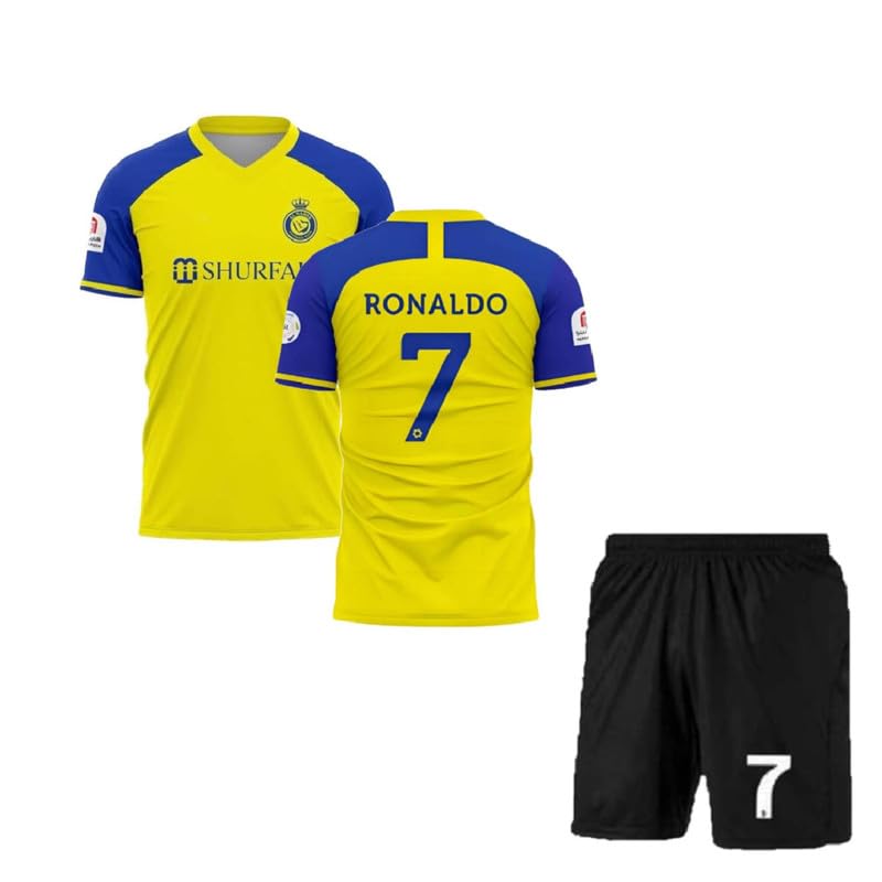 Image of Ronaldo 7 Jersey with Shorts for (Kids,Boys & Men)