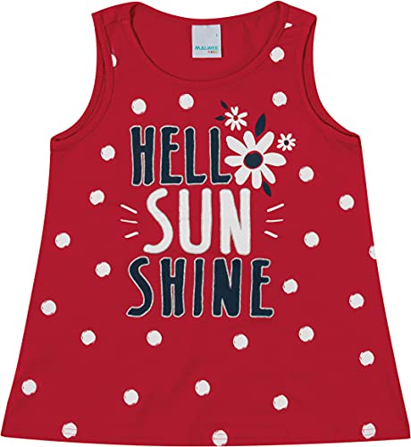 Blusa Hello Sunshine Menina Malwee Kids, 8 Anos, Linha A