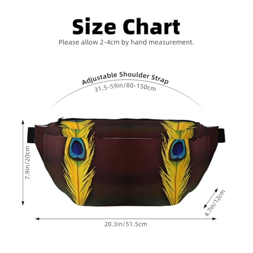 Sac banane de course à pied ceinture running réglable et légère imprimé plumes