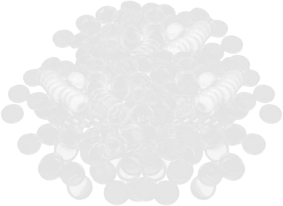 300 cápsulas plásticas redondas para monedas 19mm miniatura 1