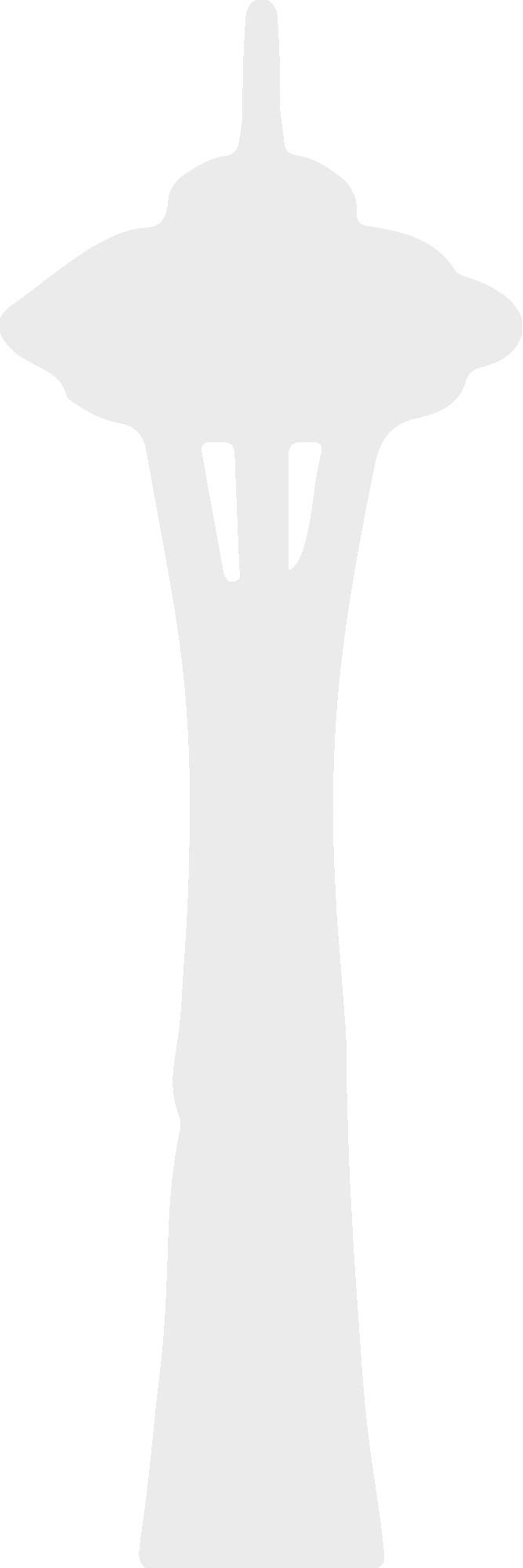 hBARSCI Space Needle - 5 Inches - for Cars, Trucks, Windows, Laptops, Tablets, Outdoor-Grade 2.5mil Thick Vinyl - White