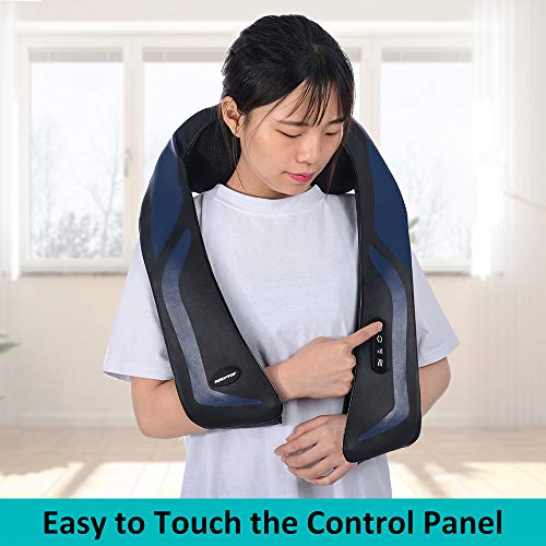 Nackenmassagegerät Shiatsu Massagegerät Nacken Schulter mit Wärmefunktion - Elektrisch Massager mit 3D-Rotation Massage, 3 Einstellbaren Geschwindigkeiten für Hause Büro Auto - Image 6