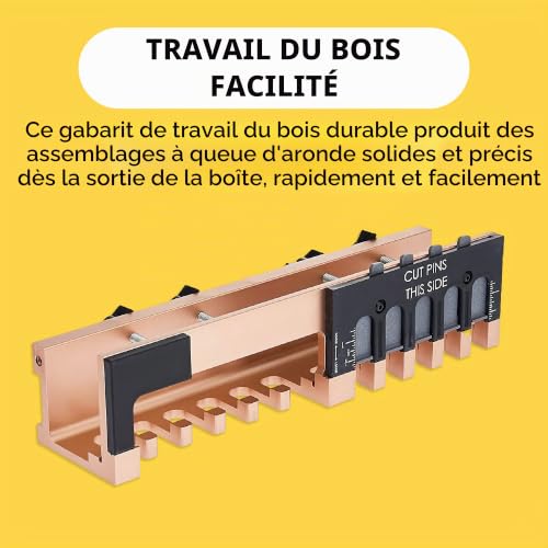 Gabarit à queue d'aronde doré General Tools pour meubles et armoires - 5