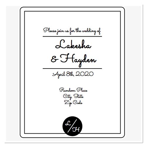 5" x 4" Wine Bottle Sticker Labels, Wedding Invitation Wine