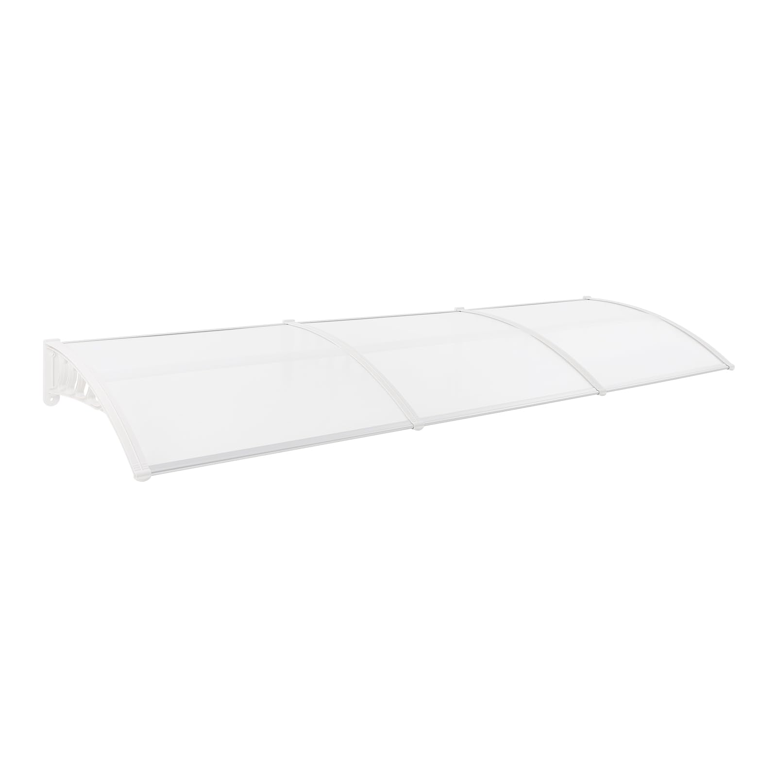 Zadaszenie do drzwi wejściowych 90 x 300 cm, zadaszenie drzwi wejściowych z aluminium, PP i PC, zadaszenie łukowe łukowe, zadaszenie jednospadowe, montaż ścienny, zadaszenie na balkon, do ogrodu