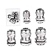 Zerodeko 10pcs Metal Cable Glands for Secure Wiring Connections Plated Locknut Connectors for Automotive and Industrial Use