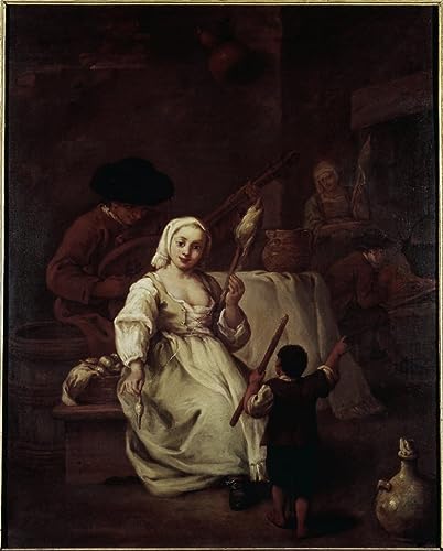 Toile le Spinner de Pietro Longhi pour remplacer un mur vide et triste
