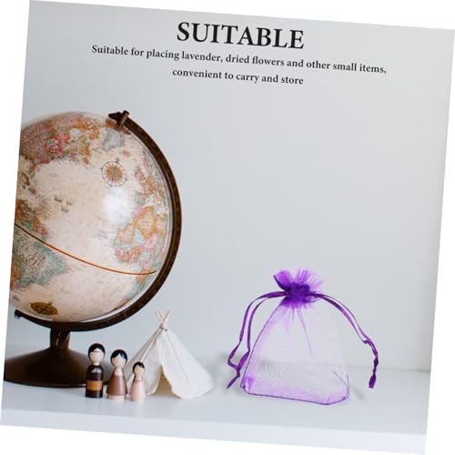 100 bolsas lavanda vacías con cordón para decoración miniatura 3