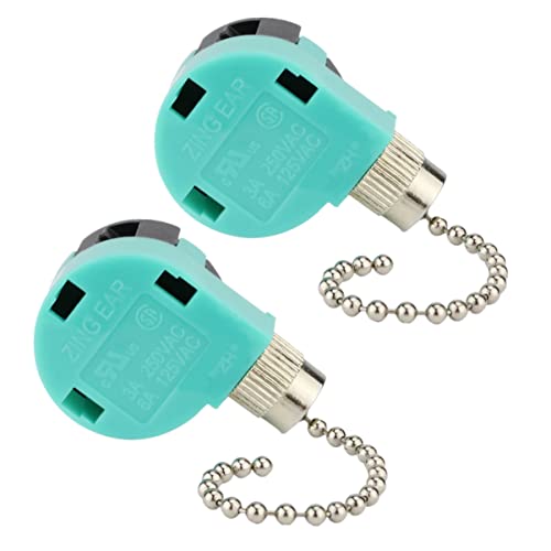 Image of Ceiling Fan Switch 3 Speed 4 Wire Zing Ear ZE 268S6 Pull Chain Switch Control Replacement 3 Speed Control Switch Ceiling Fans, Wall Lamps, Cabinet Light