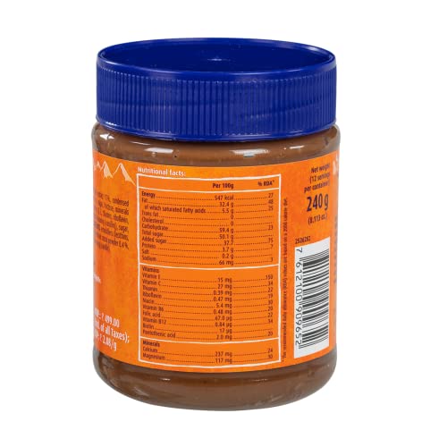 Image of Ovomaltine Crunchy Cream Chocolate Spread, 240g | 100% Vegetarian | No Palm Oil & No Trans Fat | Made in Switzerland | With Vitamins, Minerals and Crunchy Malt Pieces| Tasty Breakfast Spread & Dessert Topping for Kids & Adults
