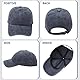 Utensilsto 3 Stück Baseballkappe für Herren und Damen, Verstellbar Baumwolle Baseball Cap Vintage Unisex Basecap Sonnenhut Sportkappe für Outdoor Sport Leisure Reisen, Schwarz, Khaki, Marineblau