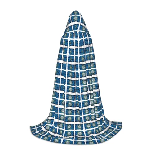 Cape à capuche longue pour ado avec motif Dakota du Sud et style vampire