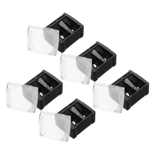 SOESFOUFU 5pcs Eyebrow Eyeliner Pencil Sharpener Dual Hole Makeup Sharpener Portable Handheld Tool for Women Pencil Reusable for Home Travel Office