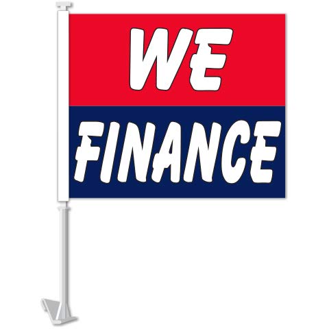 Window Clip On Flag -"We Finance" - Set of XX (6)
