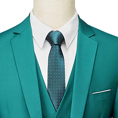 Men's Formal 3 Piece Suit Set 1 Button Slim Wedding Tuxedos Suits Lapel Stylish Business Party Blazer Vest Pants2