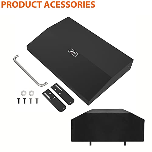 Upgrade Griddle Lid for Blackstone 36 inch Omnivore 1554 1836 1825 2177 1984 2266 Grill Hinged Lid, Griddle Hard Cover Hood with Thermometer for Blackstone Original Flat Top 36" Griddle