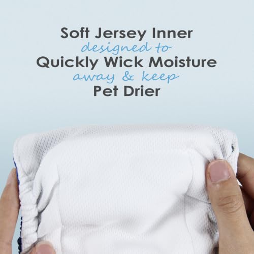 Image of wegreeco Washable Male Dog Belly Band - Pack of 3 - Washable Male Dog Belly Wrap, Small Doggie Dog Diapers Male for Doggy Puppy (Checkered Denim, Small)