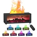 Essential Oil Diffuser Flame Colorful Water Vapor Fireplace Diffusers Fire Humidifier for Aromatherapy Aroma Therapy Machine Room Bedroom,Timer and Auto Off Protection