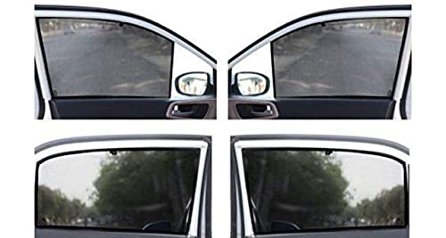 Image of Premium Car Sunshade Fix Type Non-Magnetic Curtain with Rear Dicky Curtain Set of 5pc for Nexon 2016-2022