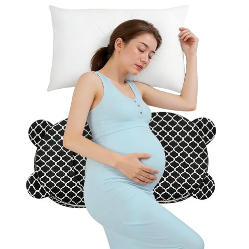 Image of Pregnancy Pillow for Sleeping,Maternity Pillow with Cooling,Maternity Support for Back and Hip Relief,Soft and Comfortable Wedge Pregnancy Pillows Side Sleeping Support for Belly with Removable Cover