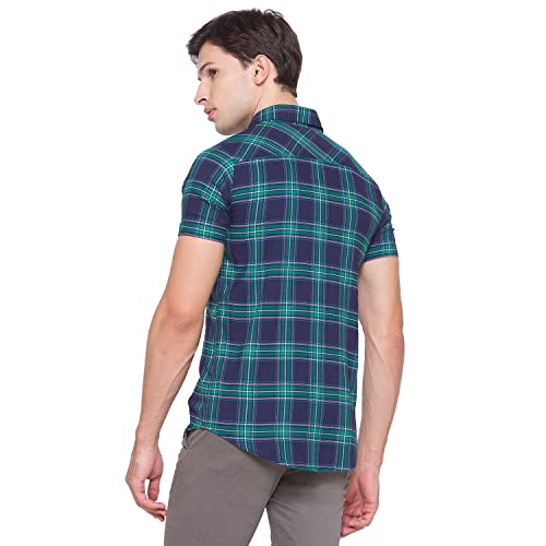 Image of Spykar Men's Slim Shirt (8907966633094 Green XL)