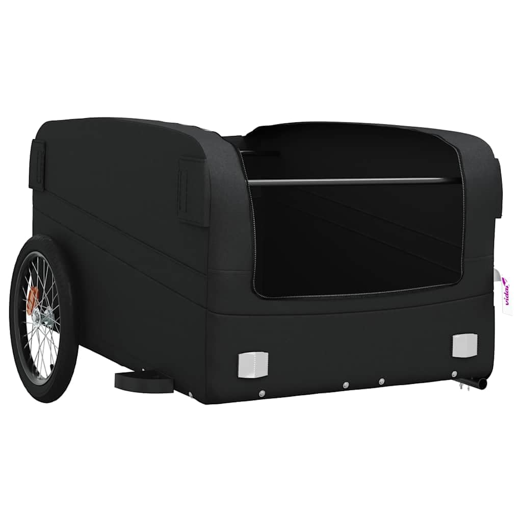 Remolque para Bicicleta Hierro Negro y Amarillo 45 kg Amarillo,94071